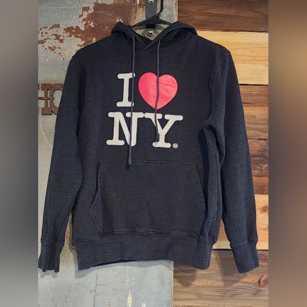 Classic I Love NY Hoodie - Black and Red